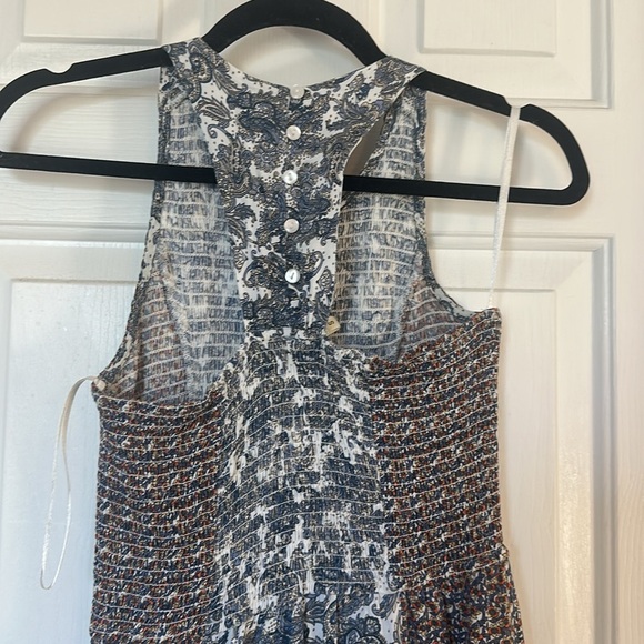 Japna Maxi Dress Smocked Sleeveless Paisley Multicolor Rayon Sleeveless Size S - Picture 4 of 5